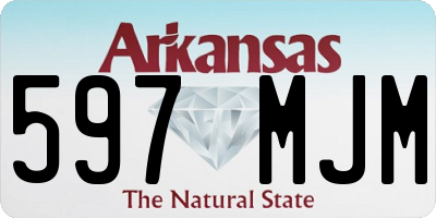AR license plate 597MJM