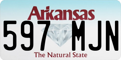 AR license plate 597MJN