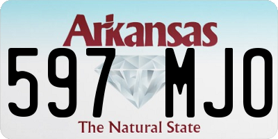 AR license plate 597MJO
