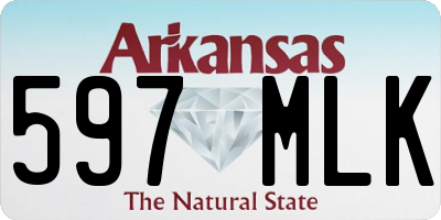 AR license plate 597MLK