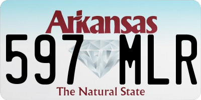 AR license plate 597MLR