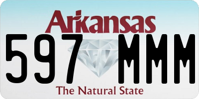 AR license plate 597MMM