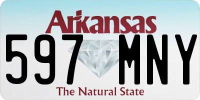 AR license plate 597MNY