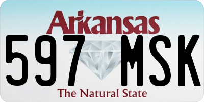 AR license plate 597MSK