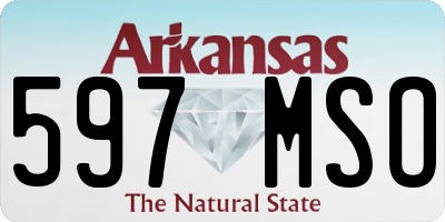 AR license plate 597MSO
