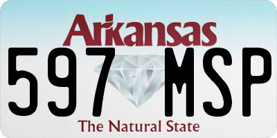 AR license plate 597MSP