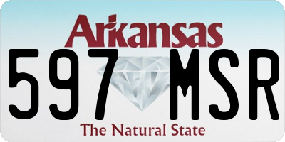 AR license plate 597MSR