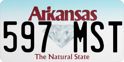 AR license plate 597MST