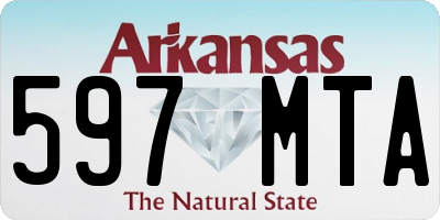 AR license plate 597MTA