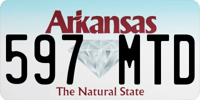 AR license plate 597MTD