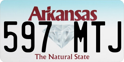 AR license plate 597MTJ