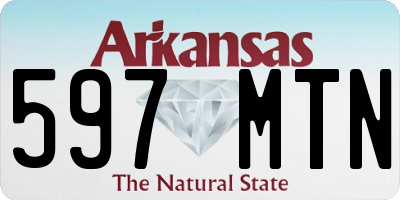 AR license plate 597MTN