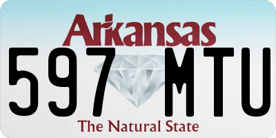 AR license plate 597MTU