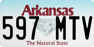 AR license plate 597MTV