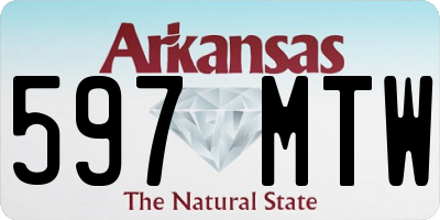 AR license plate 597MTW