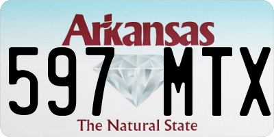AR license plate 597MTX