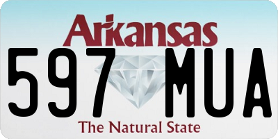 AR license plate 597MUA