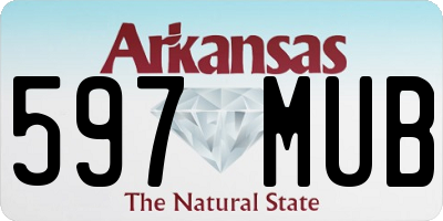 AR license plate 597MUB