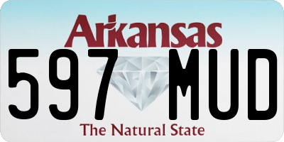 AR license plate 597MUD
