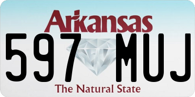 AR license plate 597MUJ