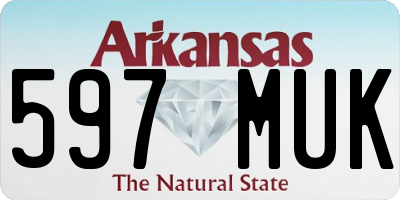 AR license plate 597MUK