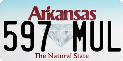 AR license plate 597MUL