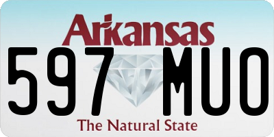 AR license plate 597MUO