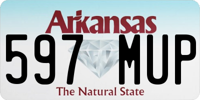 AR license plate 597MUP