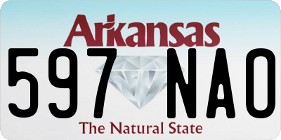AR license plate 597NAO