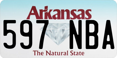 AR license plate 597NBA