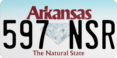 AR license plate 597NSR