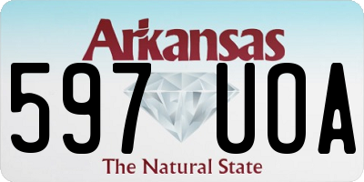 AR license plate 597UOA