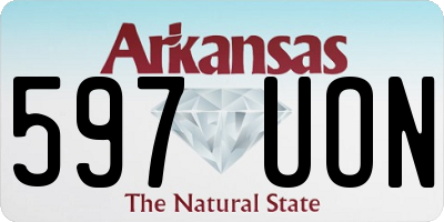 AR license plate 597UON