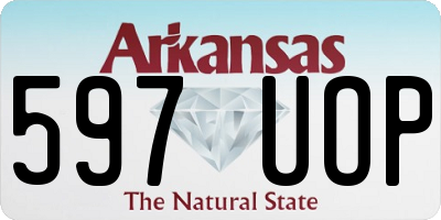 AR license plate 597UOP