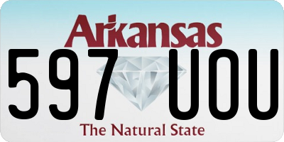 AR license plate 597UOU