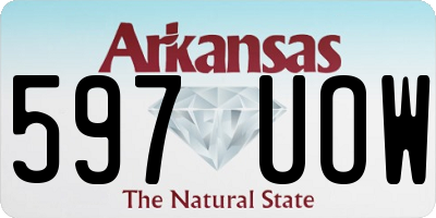 AR license plate 597UOW