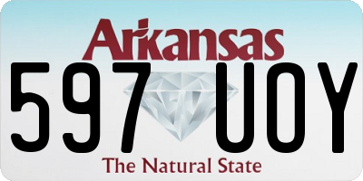 AR license plate 597UOY