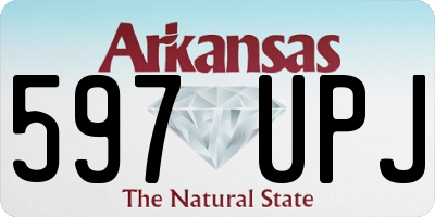 AR license plate 597UPJ