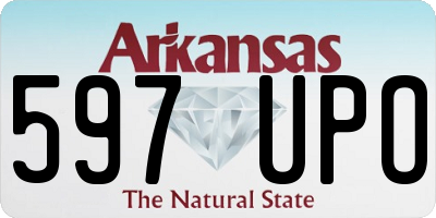 AR license plate 597UPO