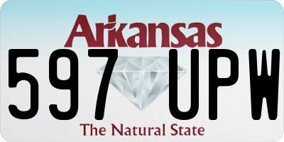 AR license plate 597UPW