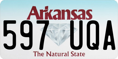 AR license plate 597UQA