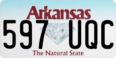 AR license plate 597UQC