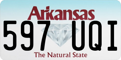 AR license plate 597UQI