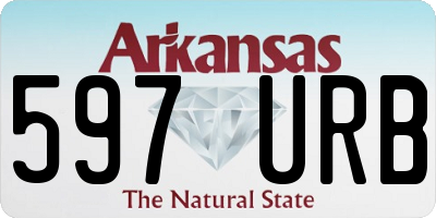 AR license plate 597URB