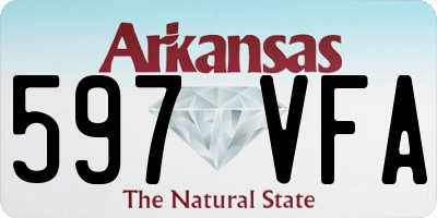 AR license plate 597VFA