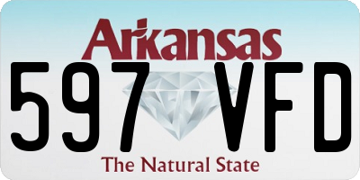 AR license plate 597VFD