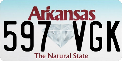 AR license plate 597VGK