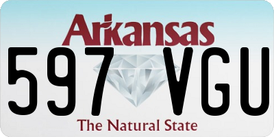 AR license plate 597VGU