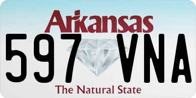 AR license plate 597VNA