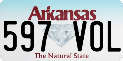 AR license plate 597VOL